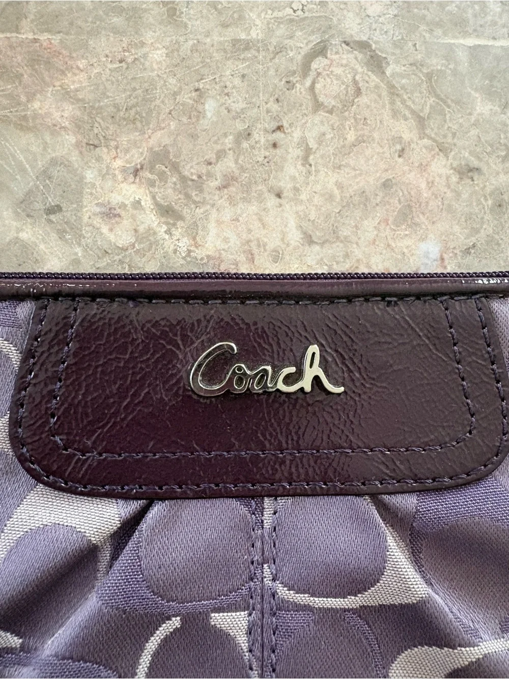 vintage coach purple wristlet y2k